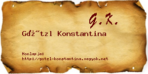 Götzl Konstantina névjegykártya